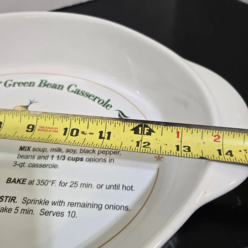 Campbells Green Bean Casserole Baking Dish 2006 Oval Recipe Baker Large 16x11